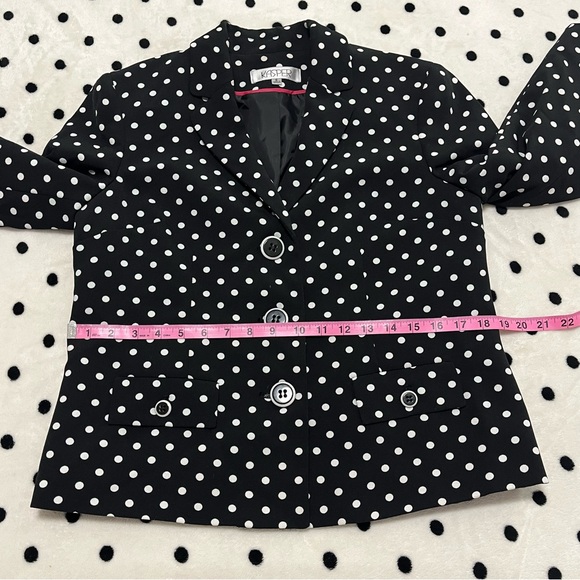 Vintage Kasper Polka Dot Blazer Size 8 - Picture 11 of 14